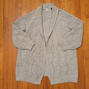 Cabi 3472 XL Grey Open Front Knit Cathedral Cardigan Sweater‎ Chunky Oversized